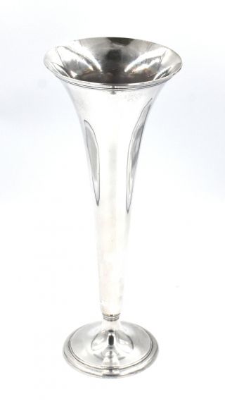 Vintage Tiffany & Co Elegant Trumpet Vase Sterling Silver 925 Designer Signed
