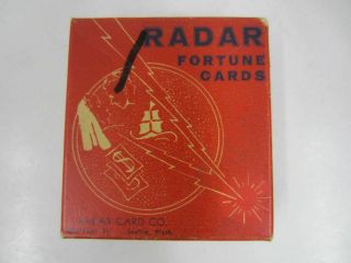 Vintage 1943 Radar Fortune Cards Deck W/instructions & Box By Ruth Ribbe