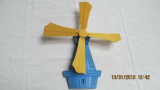 Vintage Garden Blue Windmill Plastic Wind Spinner