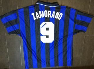 Vtg 1996 Inter Milan Pirelli Home Sz Xl Jersey Shirt Umbro Soccer 90s Maglia