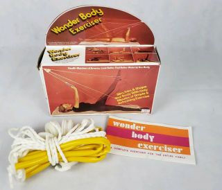 Vintage Wonder Body Exerciser Hope Products Rope Pulley Work Out Program Kit 70s