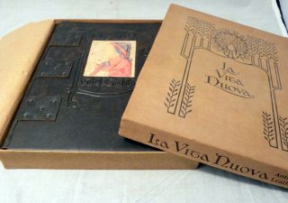 Antique 1914 Leather Bound La Vita Nuova By Dante Alighieri The Life W/ Box