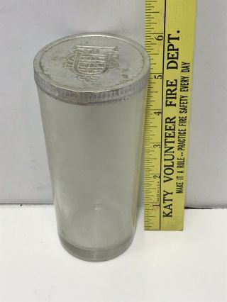 Vintage United States Tobacco Company Snuff Glass Jar & Tin Lid