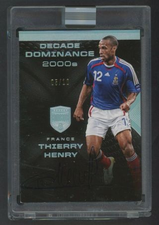 2018 Panini Eminence Soccer Decade Dominance 2000s Thierry Henry Auto 5/10