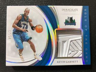 Kevin Garnett 2018 - 19 Immaculate Sole Of The Game Shoe 07/24 [a112]