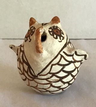 Native American Acoma Pueblo Pottery Small Owl Effigy Sculpture Vintage