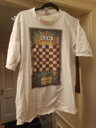R.  E.  M.  Very Rare T - Shirt Automatic For The People " Checks " Xl Cotton Vintage