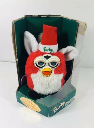 Vintage 1999 Tiger Electronics Christmas Santa Limited Edition Holiday Furby,  6 "