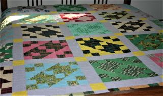 Kentucky Handcrafted Vintage Patchwork Quilt Full - Queen Size