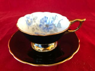 Fine Vintage Royal Stafford Bone China Hand Painted Cup & Saucer 1.  Flowers