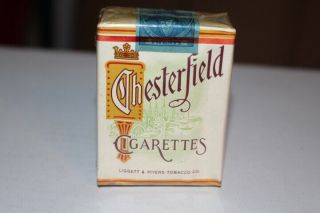 Vintage Chesterfield Cigarette Package Pack Tobacco Sign Empty Display Only