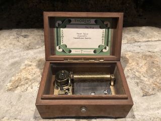 Vintage Thorens 3 Song 36 Note Music Box In