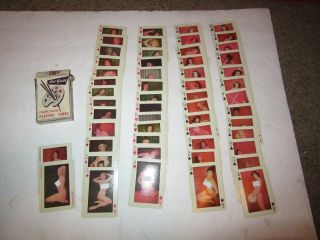 Antique Vintage Art Guild Nude Women Plastic Coat Playing Cards 52 Cards 2 Joker
