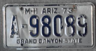 1973 Arizona Type 1 Trailer [m - H] License Plate