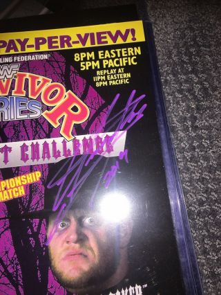 The Undertaker Hulk Hogan Signed Poster Autographed Deadman W/COA Wcw Wwe 11X14 2
