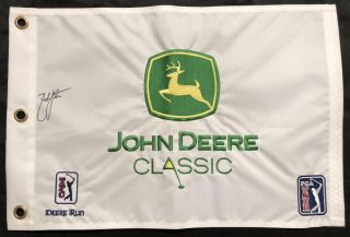 Zach Johnson Signed John Deere Classic Flag 2018 Pga Championship Masters K1