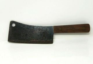 Vintage Lamson Meat Cleaver Axe Butcher Knife Wooden Handle