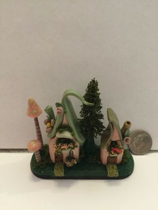 Handmade Miniaure Whimsical Fairy House Vintage Ooak By O 