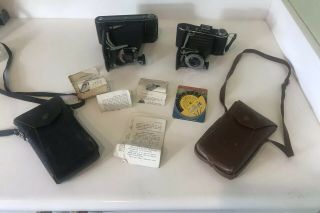 Agfa Ansco Pb 20 Plenax Folding Camera & Kodak Six - 16 Vintage