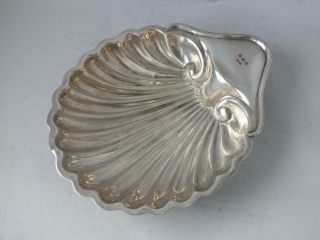 Antique Solid Sterling Silver Shell Shaped Dish 1906/ L 15.  5 Cm/ 96 G