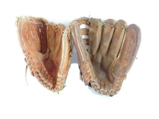 2 Vintage Wilson Baseball Gloves - The A2000 & A2091
