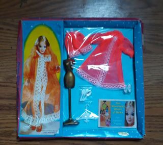 Vintage Topper Dawn Doll Fashion - Midnight Lace (neon Orange) Fits Pippa Nrfb