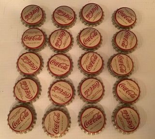 20 vintage Coca Cola / Coke cork - lined soda bottle caps. 2