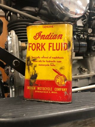 Indian Motorcycle Fork Fluid 1/2 Can Chief Pony Scout Four Antique Powerplus