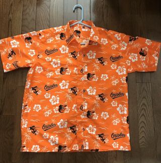 Baltimore Orioles Stadium Giveaway Hawaiian Shirt,  Size M 2018 Limited Edition
