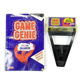 Vtg 1992 Nintendo Nes Galoob Game Genie Cart Video Game Enhancer With Code Book