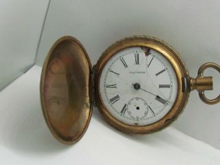 Vintage Columbia 7 Jewel Wind Hunter Pocket Watch Good Balance Gold Plated