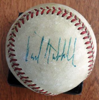 Hofer Carl Hubbell Autograph Signed Onl Giles Ball Strong Pre - Stroke Sig Loa