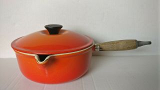 Vintage Le Creuset Enameled Cast Iron Sauce Pan With Spout.  P20