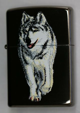 Zippo Black Ice Wolf Lighter 2001