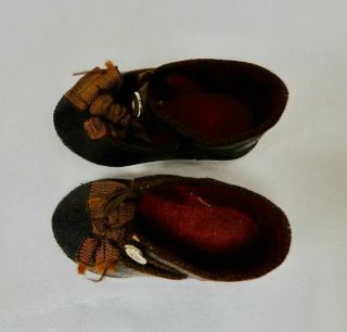 Antique marked doll shoes French Jumeau/ Gaultier / Bru / Steiner etc.  5 3