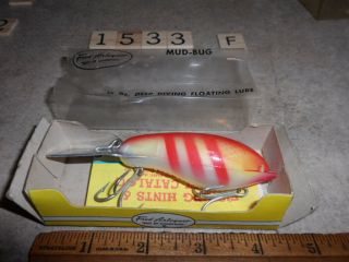 T1533 F Vintage Arbogast Mud Bug Fishing Lure Great Color 3/4 Oz