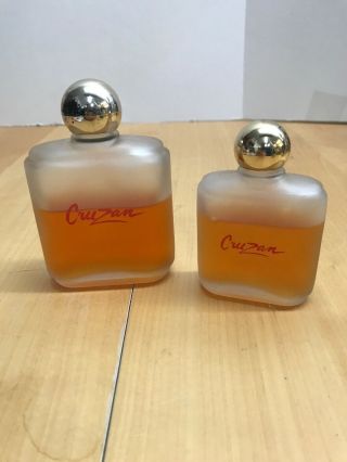 Rare Vintage Two Bottles Of Cruzan Cologne For Men.  Circa 1985 4 Oz 2 Oz