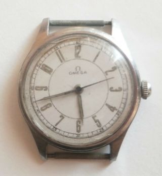 Vintage Wwii 1944 Omega U.  S.  Army Stamped Back 2384 - 2 16 Jewel Wristwatch