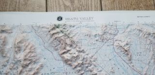Vintage Death Valley Raised Relief Map 1974 32 " X 22 " Hubbard