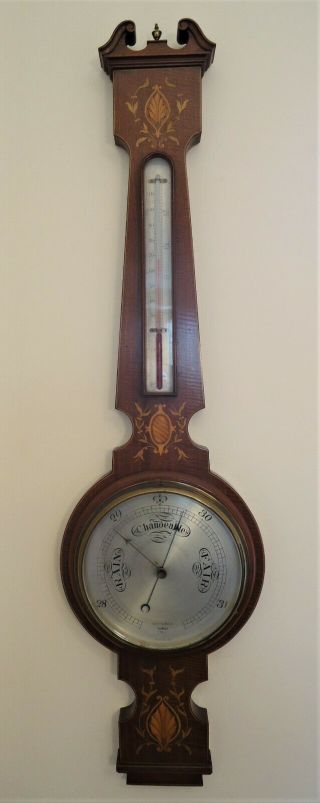 Tycos,  Short & Mason,  Wheel Type Banjo Style Barometer,  Thermometer,  Antique
