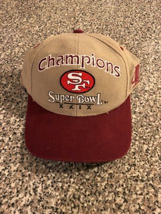 Vintage San Francisco 49ers Superbowl Xxix Champions Snapback Hat