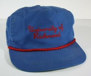 Vintage University Of Richmond Spiders Hat Golf Rope Made Usa Football Cap