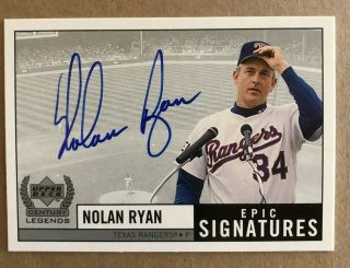 1999 Upper Deck Century Legends Nolan Ryan Autographed Nr