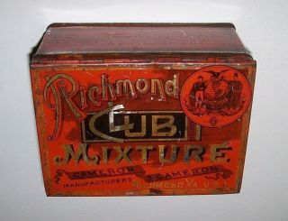 Vintage Richmond Club Mixture Metal Tobacco Tin