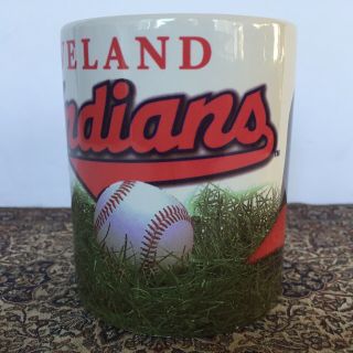 Vtg 1996 MLB Cleveland Indians Baseball Chief Wahoo Coffee Tea Drinking Mug Cup 2