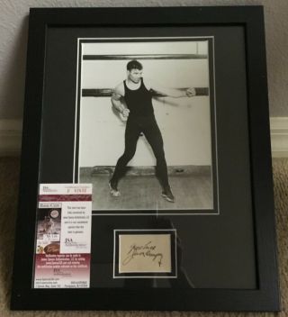 Hof Jack Dempsey Authentic Signed Autographed Boxing Framed 11x14 Photo Jsa