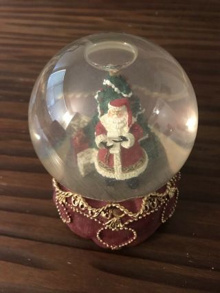 6” Musical Christmas Snow Globe Vintage Santa “we Wish You A Merry Christmas”