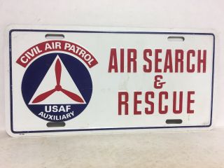 Civil Air Patrol License Plate Car Tag Search & Rescue Usaf Auxiliary Truck
