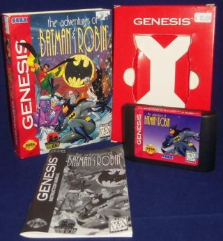 Vintage Sega Genesis The Adventures Of Batman & Robin Complete Video Game