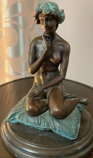 Fine Antique Italian Vittorio Caradossi Bronze Nude Woman Sculpture